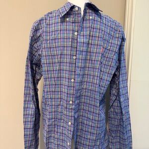 Ralph Lauren Pastel Plaid Button Front Shirt